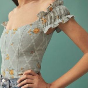 Reformation Alcove Linen Top